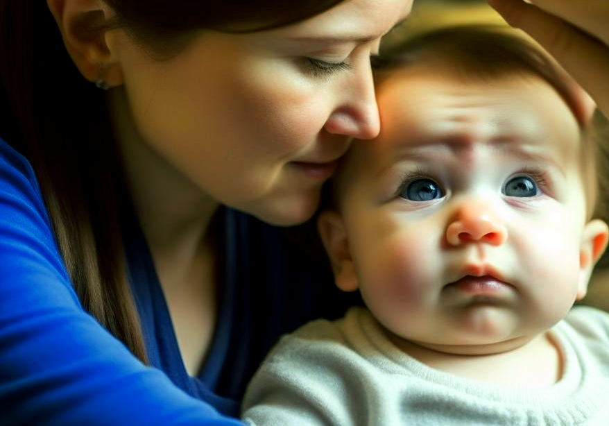 Беспокойство матери за здоровье ребенка, чаще всего начинается с прикосновения к нему-ребенок может быть горячий.